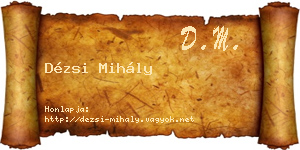 Dézsi Mihály névjegykártya